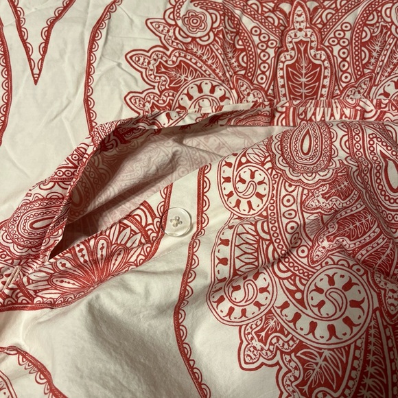 Pottery Barn Marrakesh Paisley Pink & Ivory Duvet Cover 92”x88” FULL /QUEEN - Picture 3 of 3